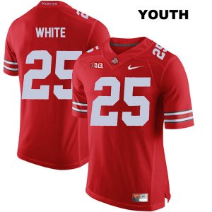 Youth NCAA Ohio State Buckeyes Brendon White #25 College Stitched Authentic Nike Red Football Jersey FJ20K15BF